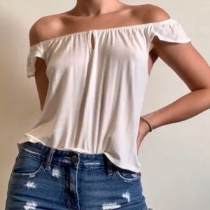 White Off-the-Shoulder Top